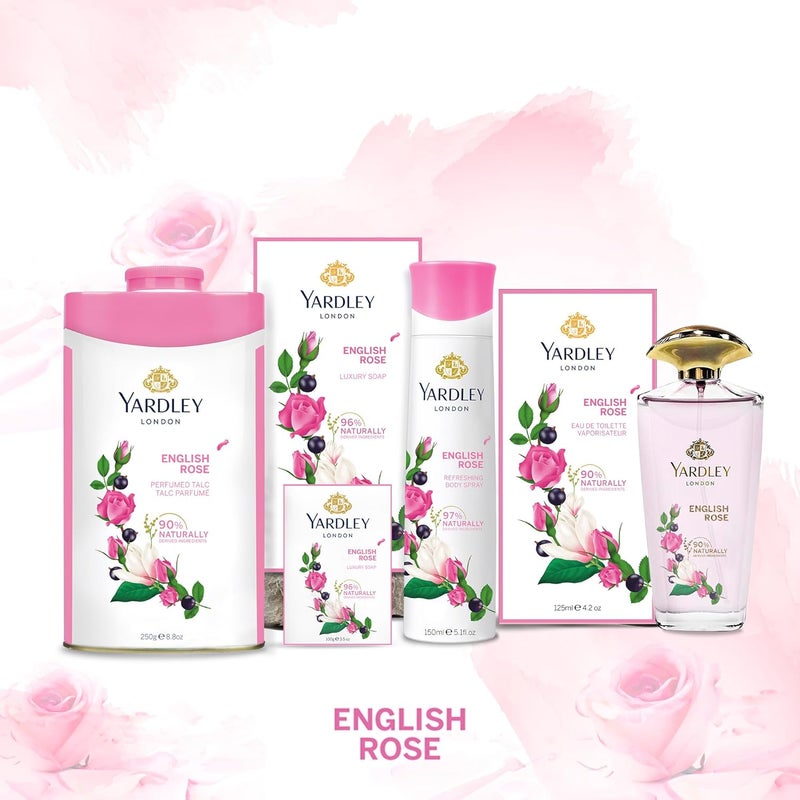 Yardley بودرة الجسم المعطرة من ياردلي لندن - روز إنجليزي - 125 جرام - Image 4